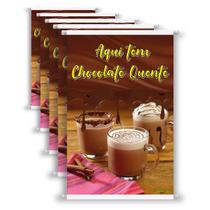5 Banners Chocolate Quente Diversos Sabores