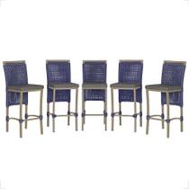 5 Banqueta em Alumínio Roma Fendi Corda Náutica Tecido 11 5 Banqueta em Alumínio Roma Fendi Corda Náutica Tecido 11