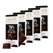 5 Barras, Chocolate, Lindt Excellence, 70% Cacau, 100G 5 Barras, Chocolate, Lindt Excellence, 70% Cacau, 100G