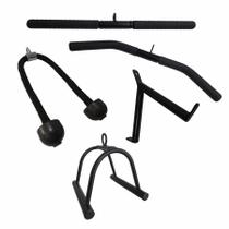 5 Barras Puxador Triceps Pulley Reto Curvo Corda V Triangulo 5 Barras Puxador Triceps Pulley Reto Curvo Corda V Triangulo