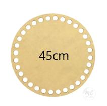 5 Bases Cesto Mdf Crochê/fio De Malha Redonda 45cm Diâmetro 5 Bases Cesto Mdf Crochê/fio De Malha Redonda 45cm Diâmetro
