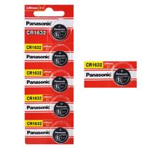 5 Bateria CR1632 3V Panasonic 1 Cartela Original