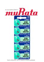 5 Baterias Murata 319 SR527SW 1.55V Célula de Botão de Relógio de Óxido de Prata 5 Baterias Murata 319 SR527SW 1.55V Célula de Botão de Relógio de Óxido de Prata