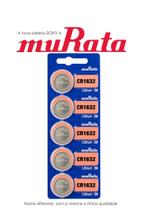 5 Baterias Murata CR1632 DL1632 ECR1632 Célula de Moeda de Lítio 3V