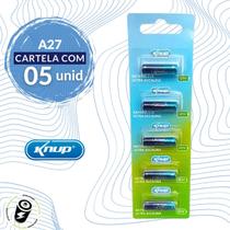 5 Baterias Pilha Ultra Alcalina A27 Knup Controle Portão