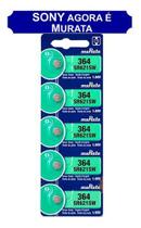5 Baterias Sony 364 Sr621 Orig. Ag1 Lr620 Lr621 Lr60 Relógio 5 Baterias Sony 364 Sr621 Orig. Ag1 Lr620 Lr621 Lr60 Relógio