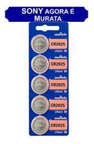 5 Baterias Sony Cr2025 3v Relógio Pc Camera Digital 5 Baterias Sony Cr2025 3v Relógio Pc Camera Digital