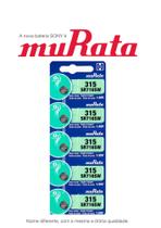 5 Baterias SONY Murata 315 SR716SW 1.55V Célula de Botão de Relógio de Óxido de Prata