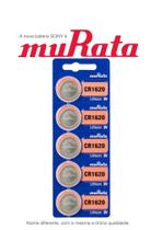 5 Baterias Sony Murata CR1620 DL1620 ECR1620 3V Célula de Moeda de Lítio