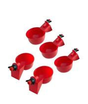 5 Bebedouro Copinho Automático Para As Aves Vermelho BAG5 5 Bebedouro Copinho Automático Para As Aves Vermelho BAG5