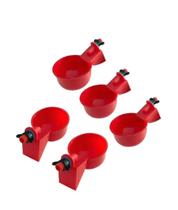 5 Bebedouro Copinho Automático Para As Aves Vermelho Bag5