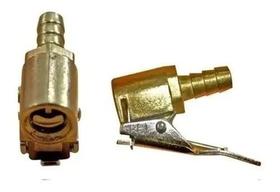 5 Bico Inflador Presilha Calibrar Encher Pneus Profissional