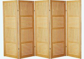 5 Biombo Folha Horizontal Vertical Ripado Divisor Madeira Mdf Divisória Painel Separador De Ambiente