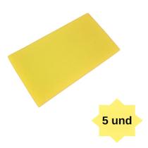 5 Blocos De Espuma Multiuso Amarelo 22cm X 12cm X 6cm