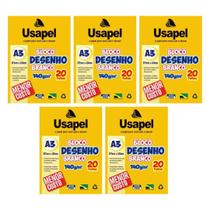 5 Blocos Desenho Branco A3140g/m² 20 folhas Usapel