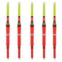 5 Boia Palito Madeira Pesca Pena 12cm Piau Tilapia Lambari