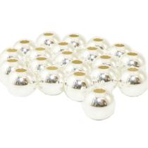 5 Bola Esfera 10mm Montagem Pulseira Colar Prata 925
