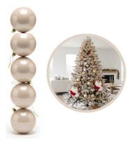 5 Bolas Grandes Árvore Natal 10cm Peroladas Luxo Enfeite 5 Bolas Grandes Árvore Natal 10cm Peroladas Luxo Enfeite