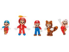5 Bonecos Coleção Transformações do Mario - Super Mario