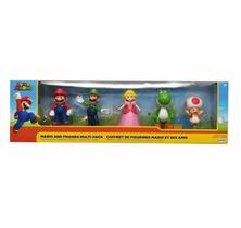 5 Bonecos Mario Luigi, Yoshi, Toad E Peach - Sunny 4206