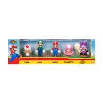 5 Bonecos Toad, Luigi, Mario, Toadette, Nabbit - Super Mario 5 Bonecos Toad, Luigi, Mario, Toadette, Nabbit - Super Mario