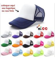 5 Bonés Trucker Liso Aba Curva P/sublimação Personalização - oem