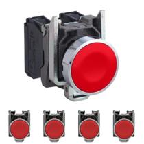 5 Botão Comando Metálico 1 Na 1 Nf 22mm Xb4ba45 Schneider Vermelho 5 Botão Comando Metálico 1 Na 1 Nf 22mm Xb4ba45 Schneider Vermelho
