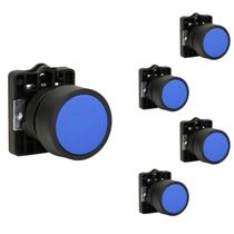 5 Botão De Comando Steck SLPRN4 Azul Para Automação IP40 5 Botão De Comando Steck SLPRN4 Azul Para Automação IP40
