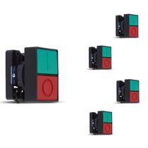 5 Botão Duplo Comando Faceado Steck SLPDNR Max Botton IP40