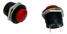 5 Botao Tic Tac Pulso Buzina Sem Trava Universal- Vermelho