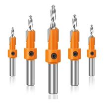 5 Brocas Escareador Rebaixo Parafuso Madeira Mdf Compensado