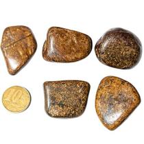 5 Bronzita Natural Pedra da Coragem Rolado 25mm 27g