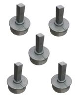 5 Buchas de Alumínio 2,5" Polegadas com Pino Toldos Cortina Retrátil.