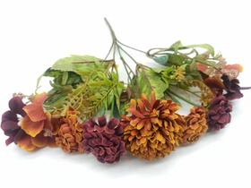 5 Buque De Flor Artificial Com Hortênsias Campestres E Cravo