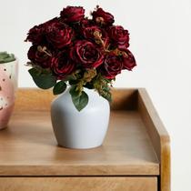 5 Buques De Rosas Artificiais Flores Para Casamento, Mesa De Jantar E Centros Decorativos - DE1125