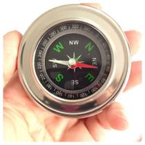 5 Bússola Metal De Bolso Orientação Trilha Camping Caça 6cm