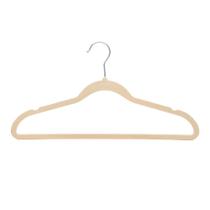 5 Cabides Lyor de Plástico Aveludado Bege 5 Cabides Lyor de Plástico Aveludado Bege