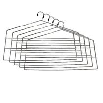 5 Cabides Para Calças Triplo Aço Cromado Reforçado Organizador 5 Cabides Para Calças Triplo Aço Cromado Reforçado Organizador