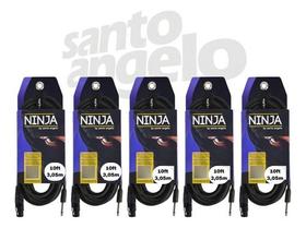 5 Cabo De Microfone 0.20MM Conectores P10 x XLRF Mod NINJAHG B 10FT/3.05 5 Cabo De Microfone 0.20MM Conectores P10 x XLRF Mod NINJAHG B 10FT/3.05