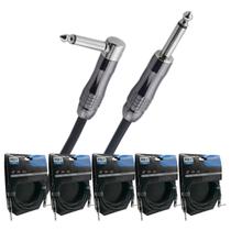 5 Cabo P10 Conector 90 graus para Guitarra, Violão Mesa som MXT PRO SERIES 10m