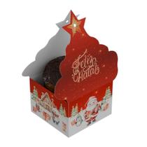5 Cachepot Para Panetone Até 200g e Doces Árvore Natal Encantado C5195 Ideia