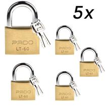 5 Cadeado Pado Lt 60mm 10 Chaves Não Enferruja Resistente