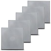 5 Caixa Leson Quadrada Branca Embutir Gesso Som Ambiente 70w