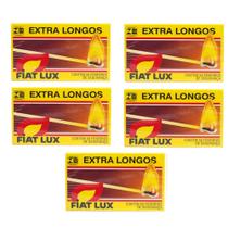 5 Caixas De Fosforo Extra Longo Fiat Lux Com 50 Unidades