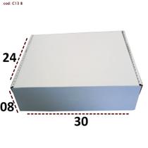 5 Caixas de Papelão Montável Branca 30 x 24 x 08