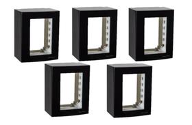 5 Caixas de Sobrepor 75x95 3 Postos Sistema X Ebony Margirius 21212 5 Caixas de Sobrepor 75x95 3 Postos Sistema X Ebony Margirius 21212