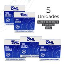 5 Caixas Disco De Tacógrafo Semanal 180 Km X 7 Dias Caminhão