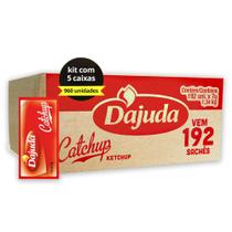 5 Caixas Ketchup DAjuda Para Lanchonete Comércio Lanches e Acompanhamentos 192 Sachês 5 Caixas Ketchup DAjuda Para Lanchonete Comércio Lanches e Acompanhamentos 192 Sachês