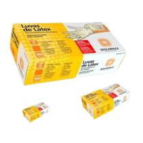 5 Caixas Luva Descarpack Látex Branco Lisa c/ Pó 100 Un cada