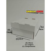 5 Caixas para Bolo e Torta com tampa Alta Resistente 30x30x15